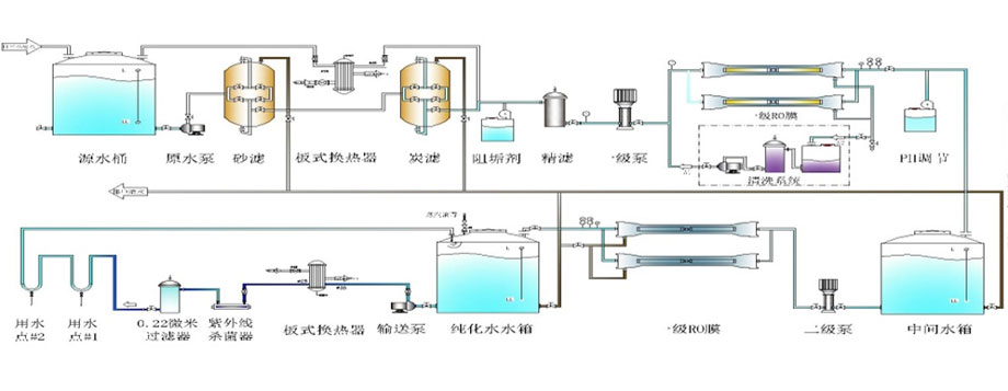 中药饮片纯化水设备工艺流程